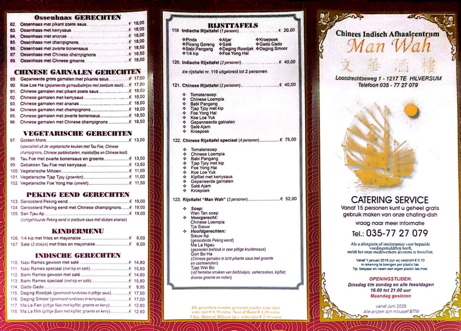 Menu pagina 1