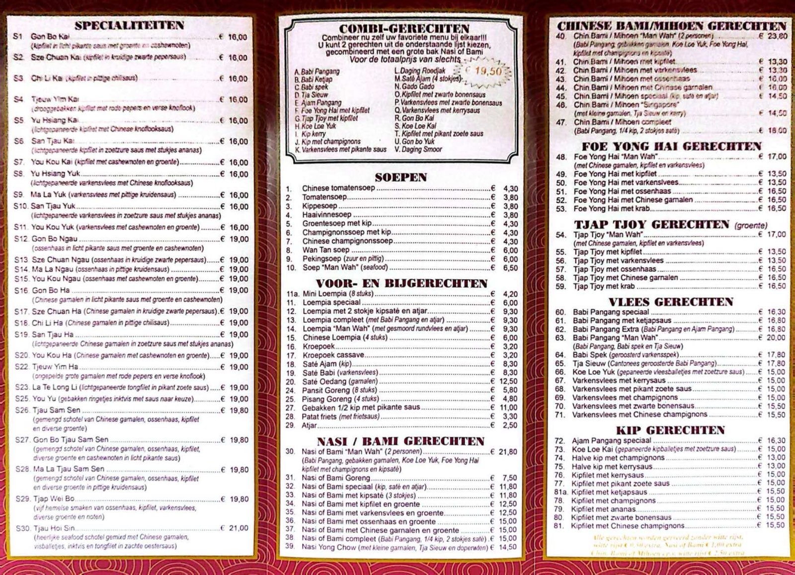 Menu pagina 2